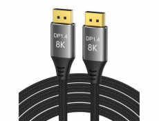 PremiumCord DisplayPort 1.4 přípojný kabel 32,4Gbit/s, rozlišení 8K, kovové a zlacené konektory, 1m