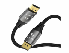 PremiumCord DisplayPort 1.4 přípojný kabel 32,4Gbit/s, rozlišení 8K, kovové a zlacené konektory, 5m