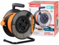 Strend Pro DG-FB04 buben 25m plast 4xzas. 3x1,5mm oranžová (213053) Strend Pro DG-FB04 buben 25m plast 4xzas. 3x1,5mm oranžová (213053)