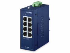 Planet IGS-800T Kompaktní Průmyslový Switch 8x1Gb RJ45, -40 +75°C, IP30, EFT+ESD, 9-48VDC, fanless