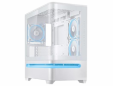 ASUS Case AP202 PRIME CASE, mATX, Průhledná bočnice, 3x 120mm ARGB Fan, bílá