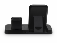 CONNECT IT MultiCharge 3v1 bezdrátová Qi nabíječka pro SAMSUNG, ČERNÁ
