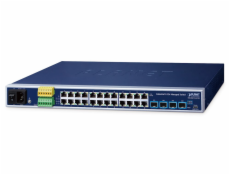 Planet IGS-R4215-24T4X průmyslový L2/L4 switch, 24x1Gb, 4x10Gb SFP+, -40~75°C, 24-60VDC, IP30, fanless