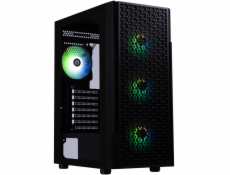 BitFenix skříň Proton / ATX / 4x 120 mms FRGB fan / USB 3.0 / 2x USB 2.0 / tvrzené sklo / černá