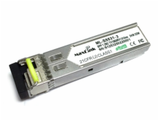 MaxLink 1.25G SFP optický modul, WDM(BiDi), SM, Tx 1550/Rx1310nm, 3km, 1x LC konektor, DDM
