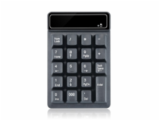 DeTech Bezdrátová numerická klávesnice Num pad K3, Bluetooth - černá Kompaktní provedení, materiál - plast, připojení - 2,4 GHz / Bluetooth, verze Bluetooth - V4.0, rozhraní - USB, baterie - typ AAA 