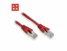 LYNX FTP patch kabel Cat5e PVC, CCA, 10m, červený
