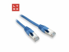 LYNX FTP patch kabel Cat5e PVC, CCA, 0,3m, modrý (balení obsahuje 10ks)