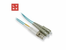 LYNX duplexní patch kabel MM, OM3, LC/SC, 50/125µm, 2m