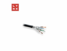 LYNX SFTP kabel, Cat6a, PE, celoměděný, venkovní, černý,  cívka 500m