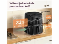 Cosori Turbo Tower horkovzdušná fritéza 10,8l černá