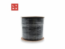 LYNX FTP kabel Cat6, PE (Fca), celoměděný, venkovní, černý, box 305m