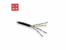 LYNX UTP kabel Cat5e, PE (Fca), celoměděný, venkovní, černý, box 305m LYNX UTP kabel Cat5e, PE (Fca), celoměděný, venkovní, černý, box 305m