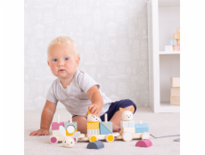 Bigjigs Baby Dřevěný vláček se zvířátky