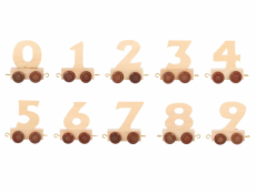 small foot Vláčkodráha - vláček přírodní číslice - 1 ks číslice small foot Vláčkodráha - vláček přírodní číslice - 1 ks číslice