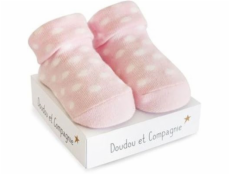 Doudou Ponožky pro holčičku 0-6 měs. 1 pár růžová