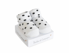 Doudou Ponožky univerzální 0-6 měs. 1 pár bílá s puntíky Doudou Ponožky univerzální 0-6 měs. 1 pár bílá s puntíky