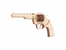 Woodcraft Dřevěné 3D puzzle Zbraň na gumičky Revolver