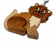 2Kids Toys Dřevěná klíčenka velká Kočka