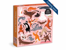 Galison Puzzle Jóga pro kočky 500 dílků
