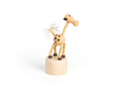 Bigjigs Toys Dřevěná mačkací zvířátka Safari Žirafa