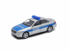 Welly 2016 Mercedes-Benz  E-Class POLIZEI 1:34 stříbrný s modrým pruhem