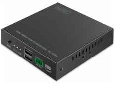 Digitus HDMI 4K/60Hz optický extender s KVM USB 1.1 přes IP 1G nebo až 40 km/300 m/IP 1G - přídavný přijímač pro DS-55348