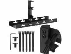 Organizér kabelů Maclean pod stůl, max. zatížení 5 kg, černý, MC-105 B