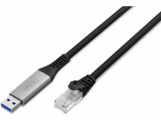 Digitus Adaptérový kabel USB-A - RJ45 kat. 6A S/FTP, 1 Gbit/s, USB 3.2 Gen 1, LSZH, 3 m