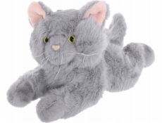 Madej Plyšová hračka ležící kočka 55 cm šedá