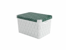 Box Curver Deco Stockholm L zelené lístky