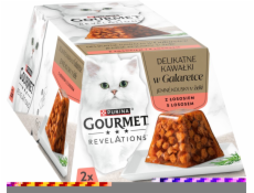 PURINA Gourmet Revelations Chunks in jelly with salmon - mokré krmivo pro kočky - 2x57g PURINA Gourmet Revelations Chunks in jelly with salmon - mokré krmivo pro kočky - 2x57g
