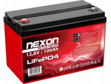 NEXON AKUMULÁTOR LIFEPO4 100AH 12,8V, BLUETOOTH (APLIKACE) A TOPNÁ PODLOŽKA