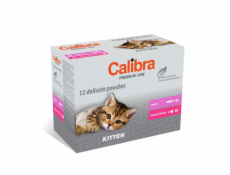 CALIBRA Cat Premium Kitten Pouches multipack - mokré krmivo pro kočky - 12x100g