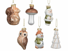 Vánoční hračka na stromeček, 7,5 cm, sklo