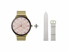Garett Smartwatch Verona 2 zlatá, gold SOLID steel