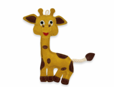 PafDog Žirafa Gigi Hračka pro psy z kůže a juty 26,5cm