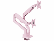 AROZZI ALZARE NEO DUO Pink/ stolní držák pro 2 monitory/ plynový píst/ kovový/ růžový