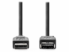 NEDIS prodlužovací kabel USB 3.2 Gen 1/ zástrčka USB-A - zásuvka USB-A/ 5 Gbps/ kulatý/ černý/ bulk/ 1m