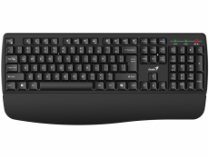 GENIUS KB-7123/ bezdrátová 2,4GHz/ ergo předložka/ Copilot/ mini receiver/ USB/ černá/ CZ+SK layout