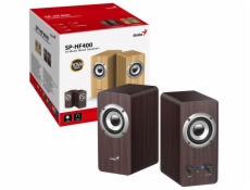 GENIUS repro SP-HF400 Dark Brown/ 2.0/ 10W/ dřevěné/ barva tmavé dřevo