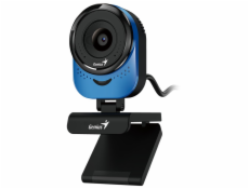 GENIUS FaceCam 1000X Q Blue/ 720p HD/ 360° rotace/ 90° náklon/ USB 2.0/ UVC/ mikrofon/ modrá