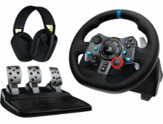 LOGITECH G29 EU + G435 Black Gaming Controller Aluminium Black USB Steering wheel + pedals + headset PC