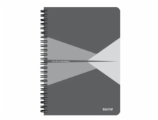 Leitz zápisník Office A5 s kartonovými deskami, drátěná vazba, čtverečkovaný