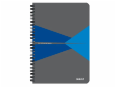 Leitz zápisník Office A5 čtverečkovaný, drátěná vazba, PP desky