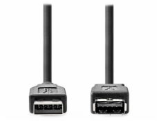 NEDIS prodlužovací kabel USB 3.2 Gen 1/ zástrčka USB-A - zásuvka USB-A/ 5 Gbps/ kulatý/ černý/ bulk/ 3m