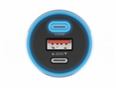 WG - Nabíječka do auta 3x USB 130W, 1x USB-C PD 100W + 1x USB-C 30W + 1x USB-A 18W, černá