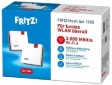 FRITZ! Sada FRITZ!Mesh 1600, 2 kusy (bílá/šedá, 2x WLAN repeater 1200 AX)
