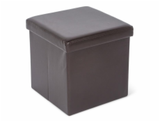 Puf Domoletti 53000010506, tmavě hnědý, 38 x 38 x 38 cm