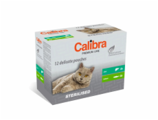 CALIBRA Cat Premium Sterilised - mokré krmivo pro kočky - 12x100g
